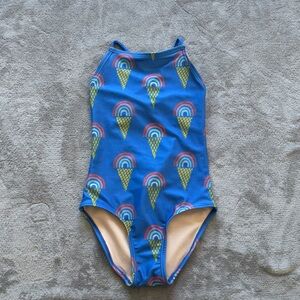 Tea Collection Blue Rainbow Ice Cream Kids Swimsuit 7
